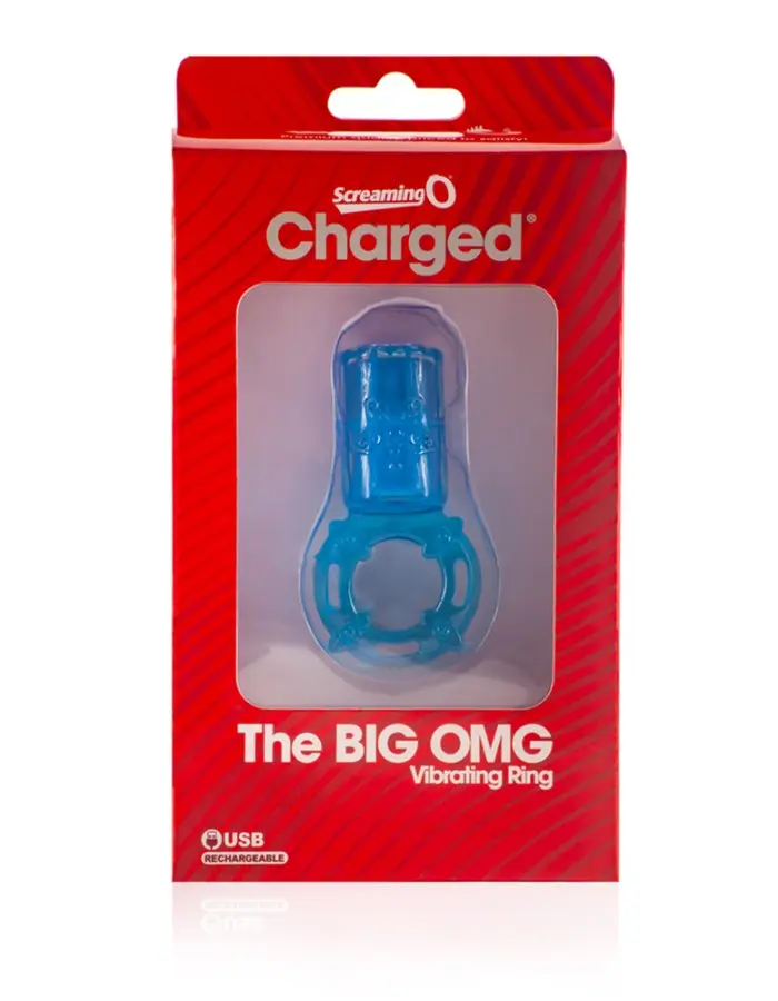 Big Omg Vibrating Ring - Blue - Each