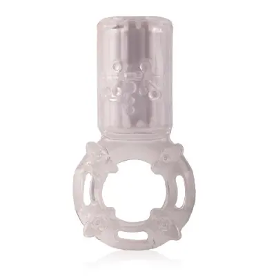 Big Omg Vibrating Ring - Clear - 6 Count Box