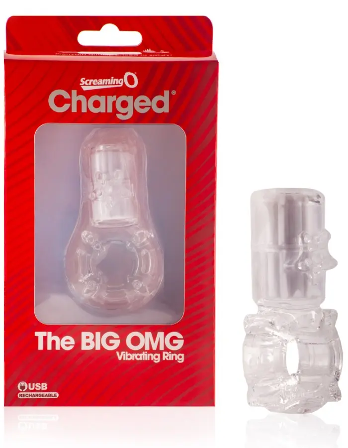 Big Omg Vibrating Ring - Clear - Each