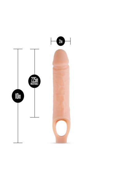 Performance Plus - 10 Inch Silicone Cock Sheath Penis Extender - Vanilla