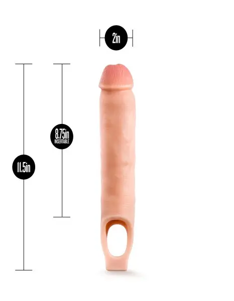 Performance Plus - 11.5 Inch Silicone Cock Sheath  Penis Extender - Vanilla