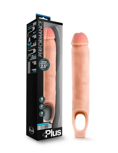 Performance Plus - 11.5 Inch Silicone Cock Sheath  Penis Extender - Vanilla