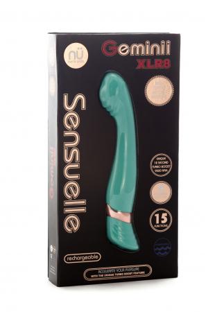 Sensuelle Gemini Xlr8 14f Double Motor Vibe - Electric Blue