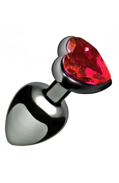 Crimson Tied Scarlet Heart Jewel Anal Plug