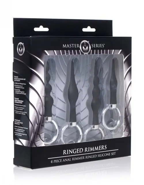 4 Piece Silicone Anal Ringed Rimmer Set