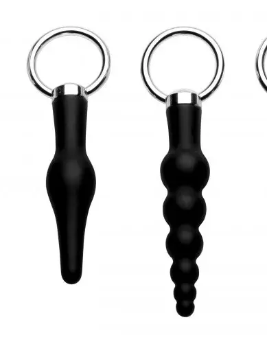 4 Piece Silicone Anal Ringed Rimmer Set