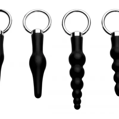 4 Piece Silicone Anal Ringed Rimmer Set