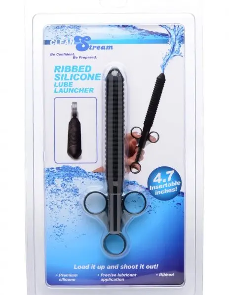 Ribbed Silicone Lubricant Launcher