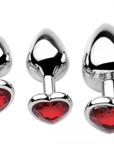 Chrome Hearts 3 Piece Anal Plugs With Gem Accents