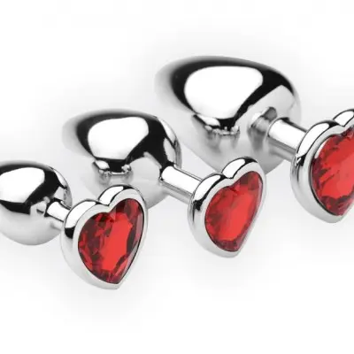 Chrome Hearts 3 Piece Anal Plugs With Gem Accents