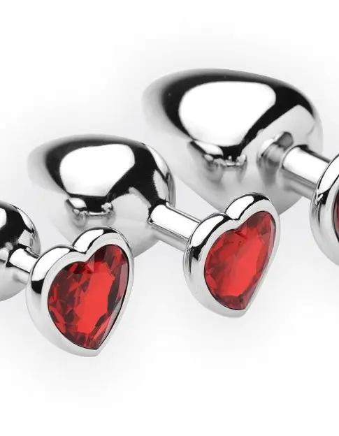 Chrome Hearts 3 Piece Anal Plugs With Gem Accents