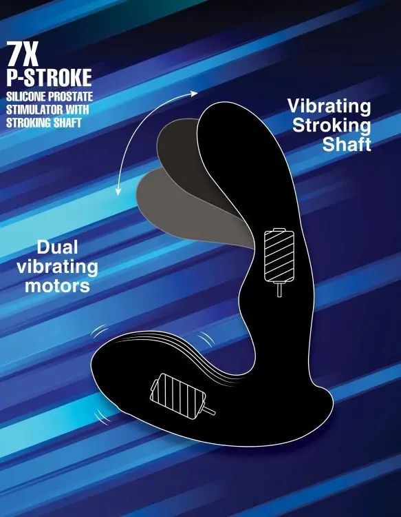 7x P-Milker Silicone Prostate Stimulator  With Milking Bead