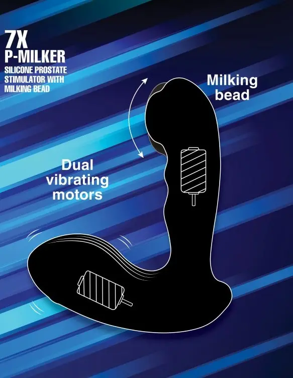 7x P-Milker Silicone Prostate Stimulator With Milking Bead