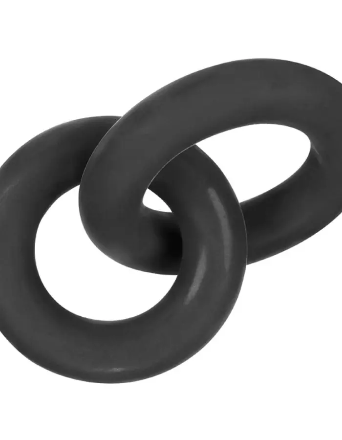 Hunkyjunk Duo Linked Cock Ball Rings - Tar