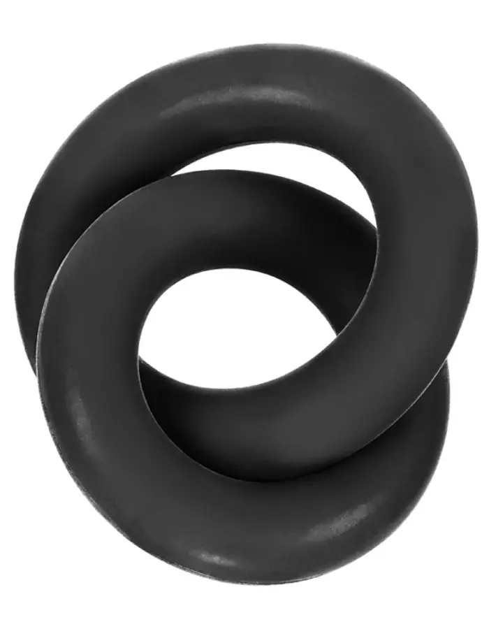 Hunkyjunk Duo Linked Cock Ball Rings - Tar