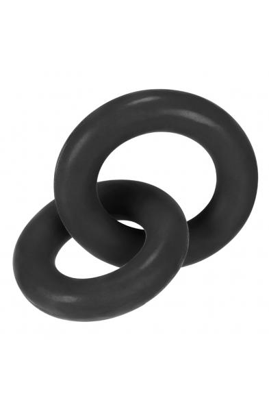 Hunkyjunk Duo Linked Cock Ball Rings - Tar