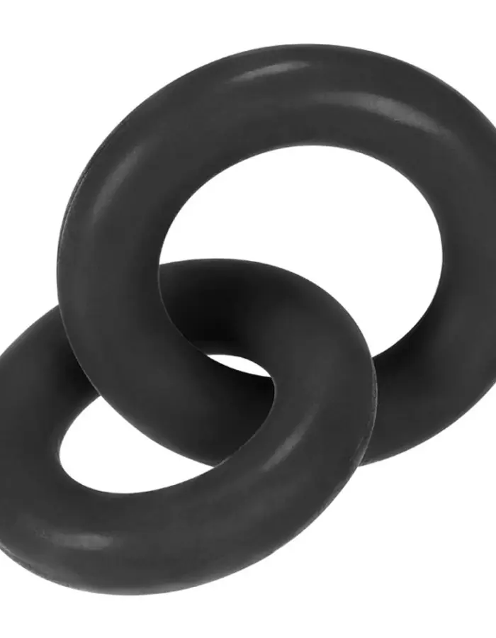 Hunkyjunk Duo Linked Cock Ball Rings - Tar