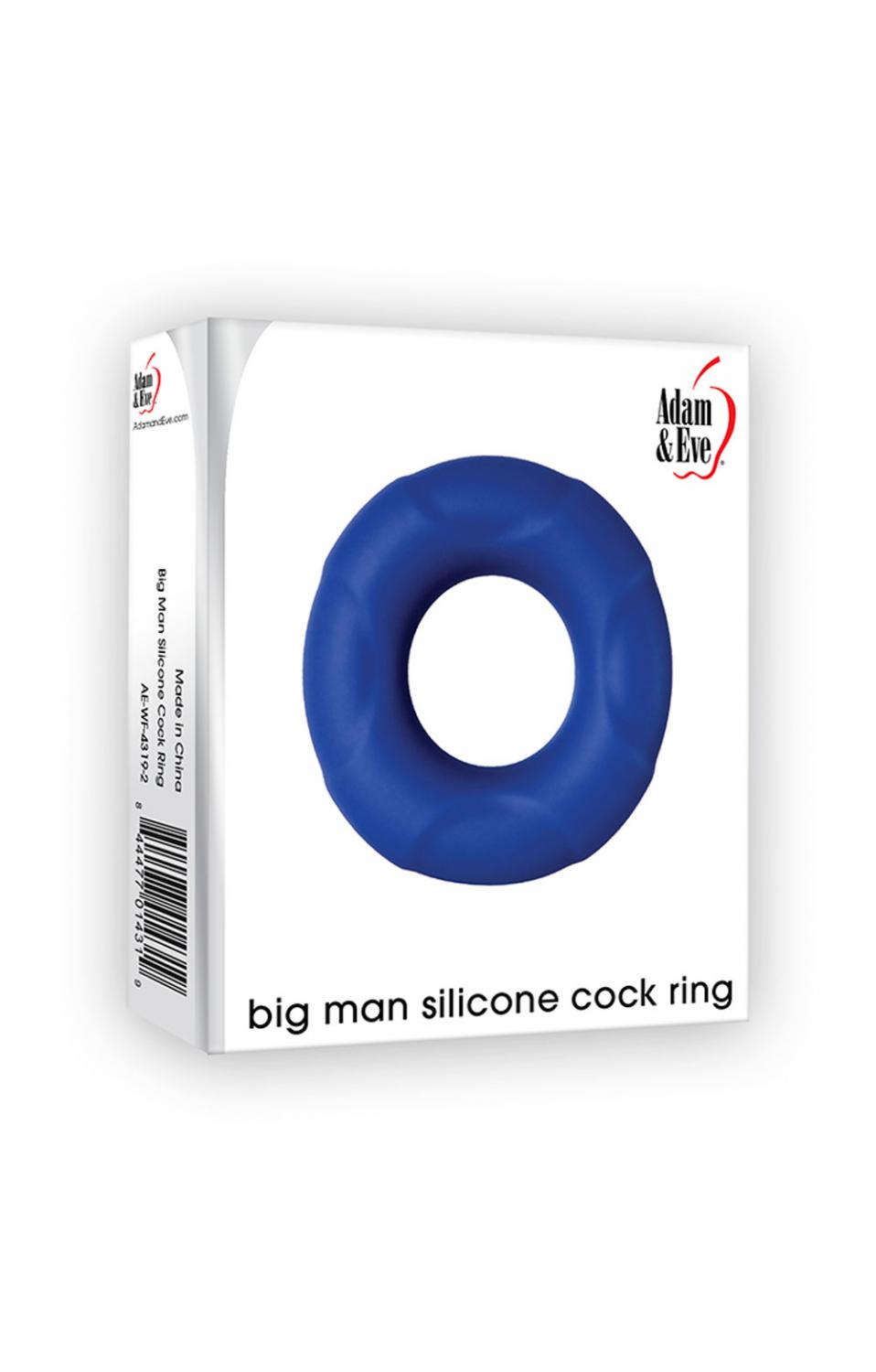 Adam and Eve Big Man Silicone Cock Ring - Blue - AE-WF-4319-2