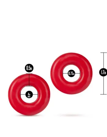 Stay Hard - Donut Rings Oversized - Red