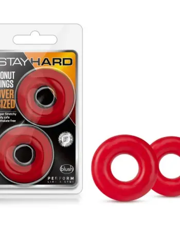 Stay Hard - Donut Rings Oversized - Red