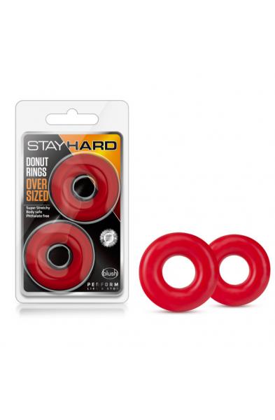 Stay Hard - Donut Rings Oversized - Red