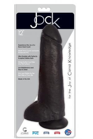 Jock 12" Dong With Balls - Midnight