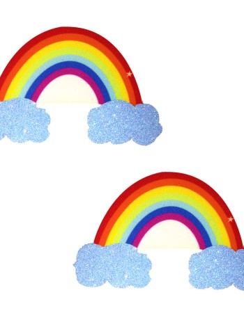 Rainbow Glitter Cloud Pasties
