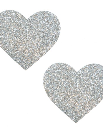 Silver Pixie Dust Glitter Heart Pasties