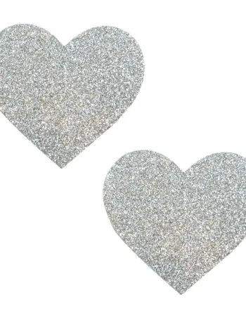 Silver Pixie Dust Glitter Heart Pasties