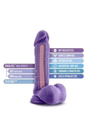 Au Natural - Bold - Hero - 8 Inch Dildo - Purple