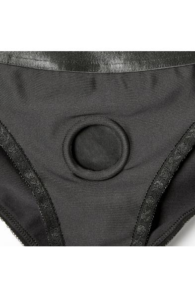 Em. Ex. Active Harness Wear Crotchless Silhouette - Black - Small