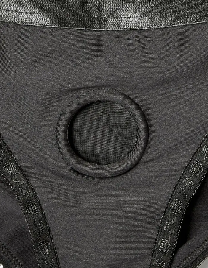 Em. Ex. Active Harness Wear Crotchless Silhouette - Black - Medium