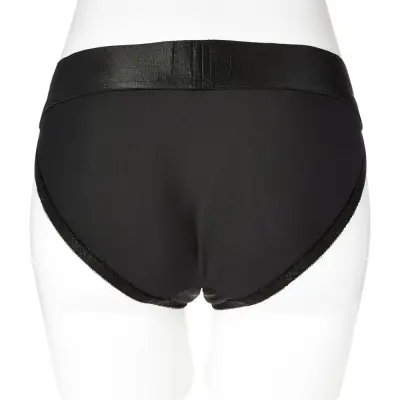 Em. Ex. Active Harness Wear Crotchless Silhouette - Black - Extra Large
