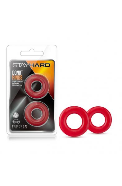 Stay Hard - Donut Rings - Red