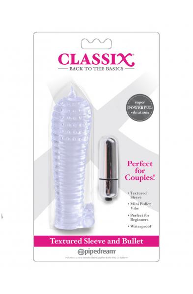 Classix Textured Sleeve & Bullet - Clear