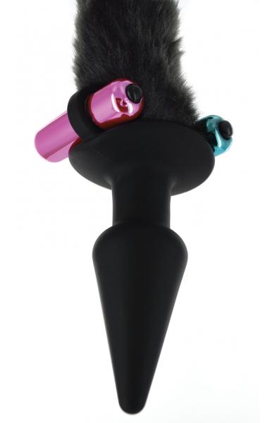 Black Cat Tail Anal Plug and Mask Set