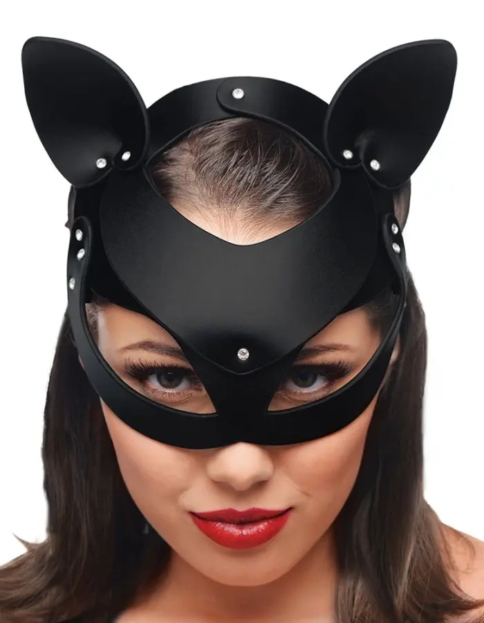Black Cat Tail Anal Plug and Mask Set