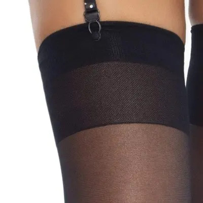 Rhinestone Garter Belt - One Size - Black