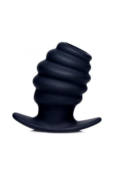 Hive Ass Tunnel Silicone Ribbed Hollow Anal Plug - Small