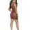 Crochet Mini Dress With Cut Out Detailing - One Size - Burgundy