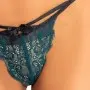 2 Pc Lace Bralette and Panty Set - Teal - M/l