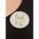 Hen Party Pin Badges - White and Gold - Pack of 5