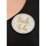 Hen Party Pin Badges - White and Gold - Pack of 5
