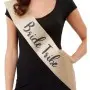 Deluxe Glitter Bride Tribe Sash - Gold and Black