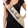 Deluxe Glitter Team Bride Sash - Gold and Black