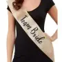 Deluxe Glitter Team Bride Sash - Gold and Black