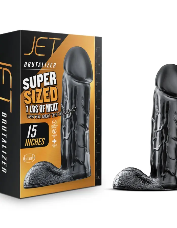 Jet - Brutalizer 15 Inch Dildo - Black