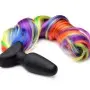 Rainbow Pony Tail Vibrating Anal Plug