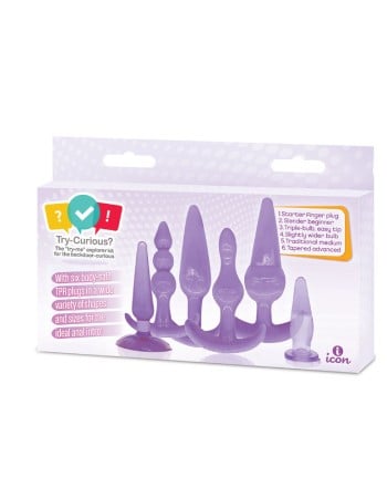 Try Curious Anal Plug Kit - Purple