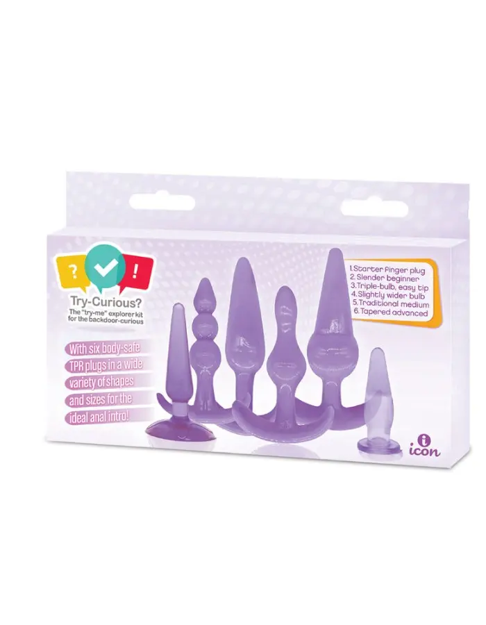 Try Curious Anal Plug Kit - Purple